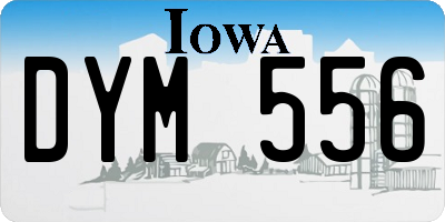 IA license plate DYM556