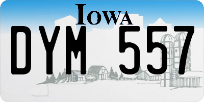 IA license plate DYM557