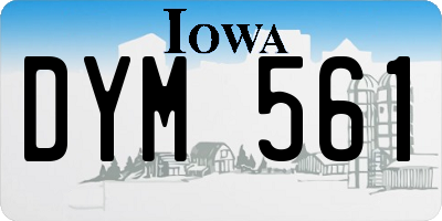 IA license plate DYM561