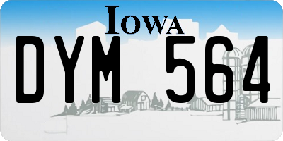 IA license plate DYM564