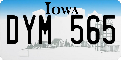 IA license plate DYM565