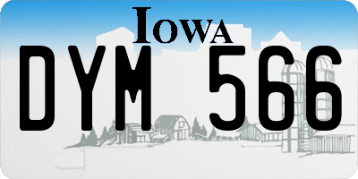 IA license plate DYM566