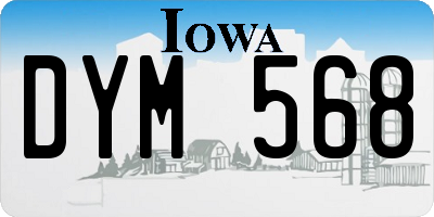 IA license plate DYM568