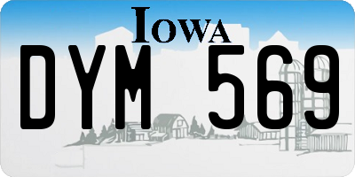IA license plate DYM569
