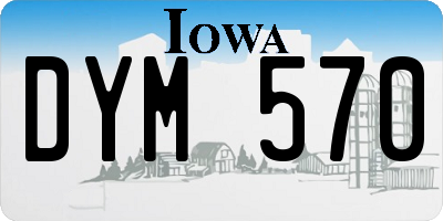 IA license plate DYM570