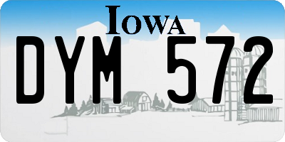 IA license plate DYM572