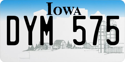 IA license plate DYM575