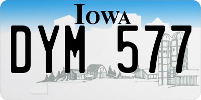 IA license plate DYM577