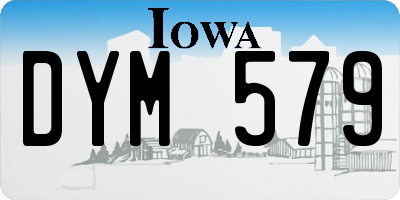 IA license plate DYM579