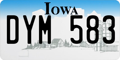 IA license plate DYM583
