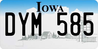 IA license plate DYM585