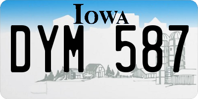 IA license plate DYM587