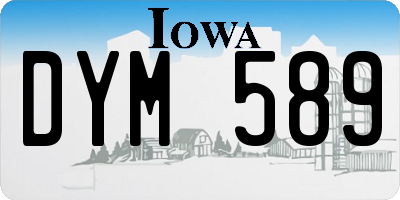 IA license plate DYM589