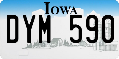 IA license plate DYM590