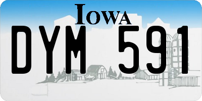 IA license plate DYM591