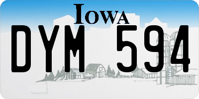 IA license plate DYM594