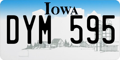 IA license plate DYM595