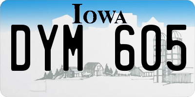 IA license plate DYM605