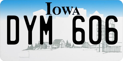 IA license plate DYM606