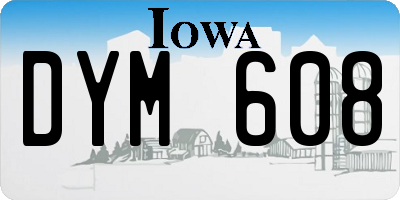 IA license plate DYM608