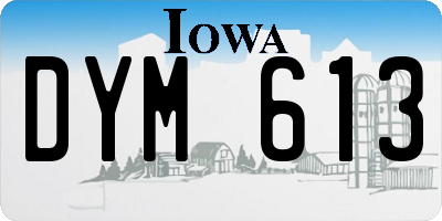 IA license plate DYM613