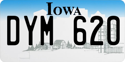 IA license plate DYM620