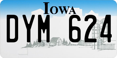 IA license plate DYM624