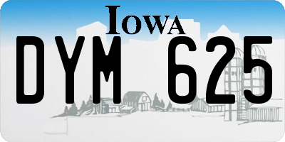 IA license plate DYM625