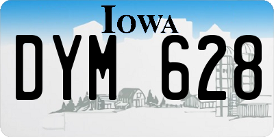 IA license plate DYM628