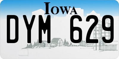 IA license plate DYM629