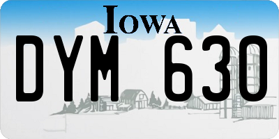 IA license plate DYM630