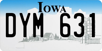 IA license plate DYM631