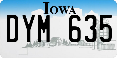 IA license plate DYM635