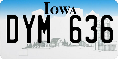 IA license plate DYM636