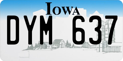 IA license plate DYM637