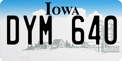 IA license plate DYM640