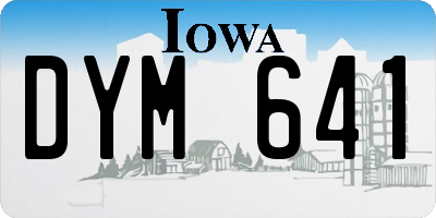 IA license plate DYM641