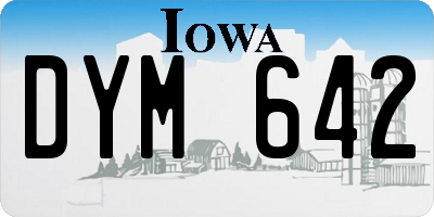 IA license plate DYM642
