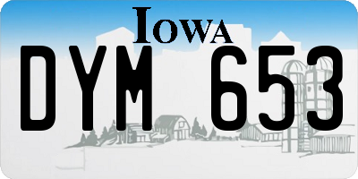 IA license plate DYM653