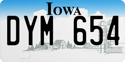 IA license plate DYM654