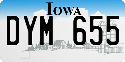 IA license plate DYM655