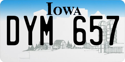 IA license plate DYM657