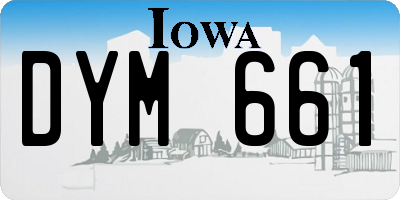 IA license plate DYM661
