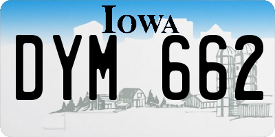 IA license plate DYM662