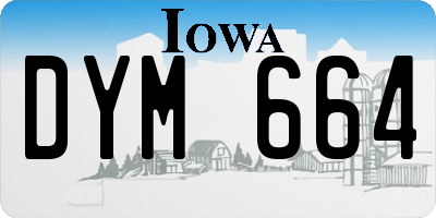 IA license plate DYM664