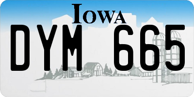 IA license plate DYM665