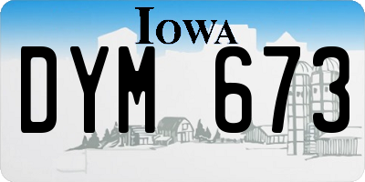 IA license plate DYM673