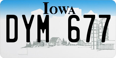IA license plate DYM677