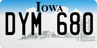 IA license plate DYM680