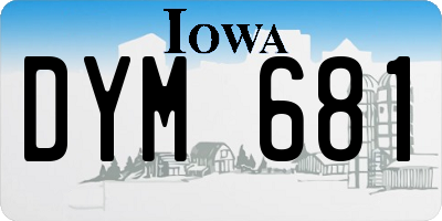IA license plate DYM681